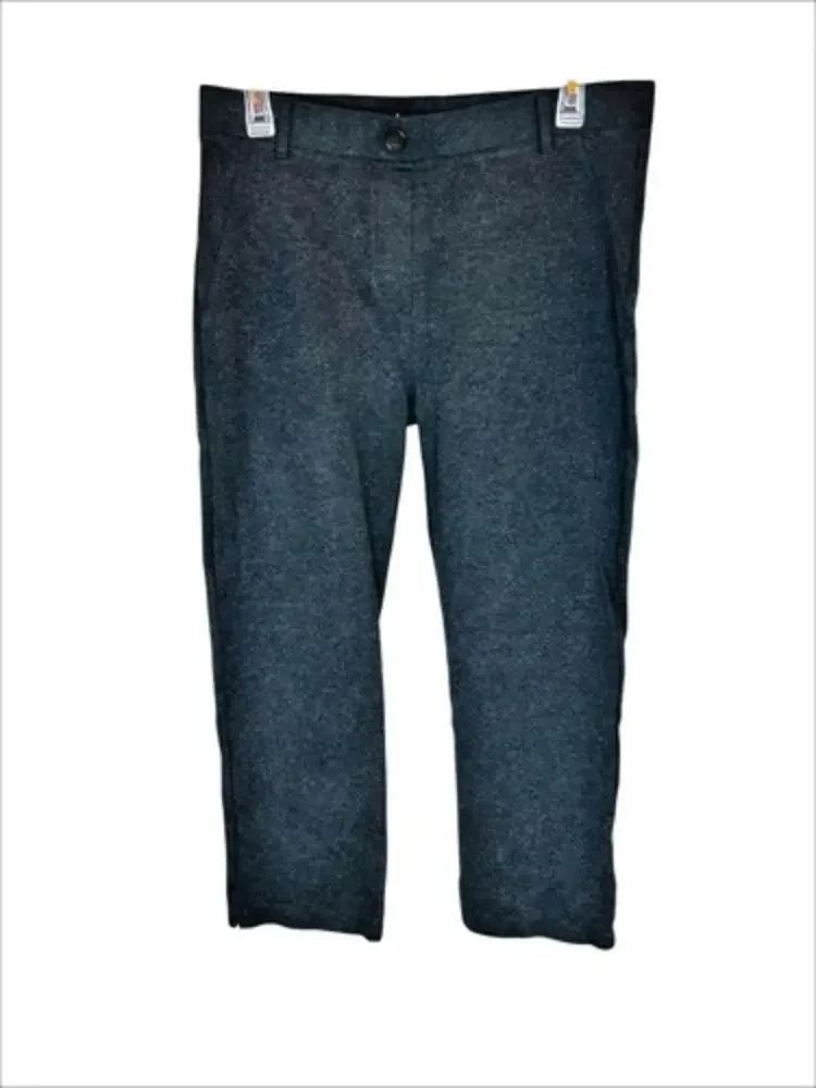 Betabrand Crop Dress Yoga Pants Womens Large Charcoal Gray‎ Stretch Workwear